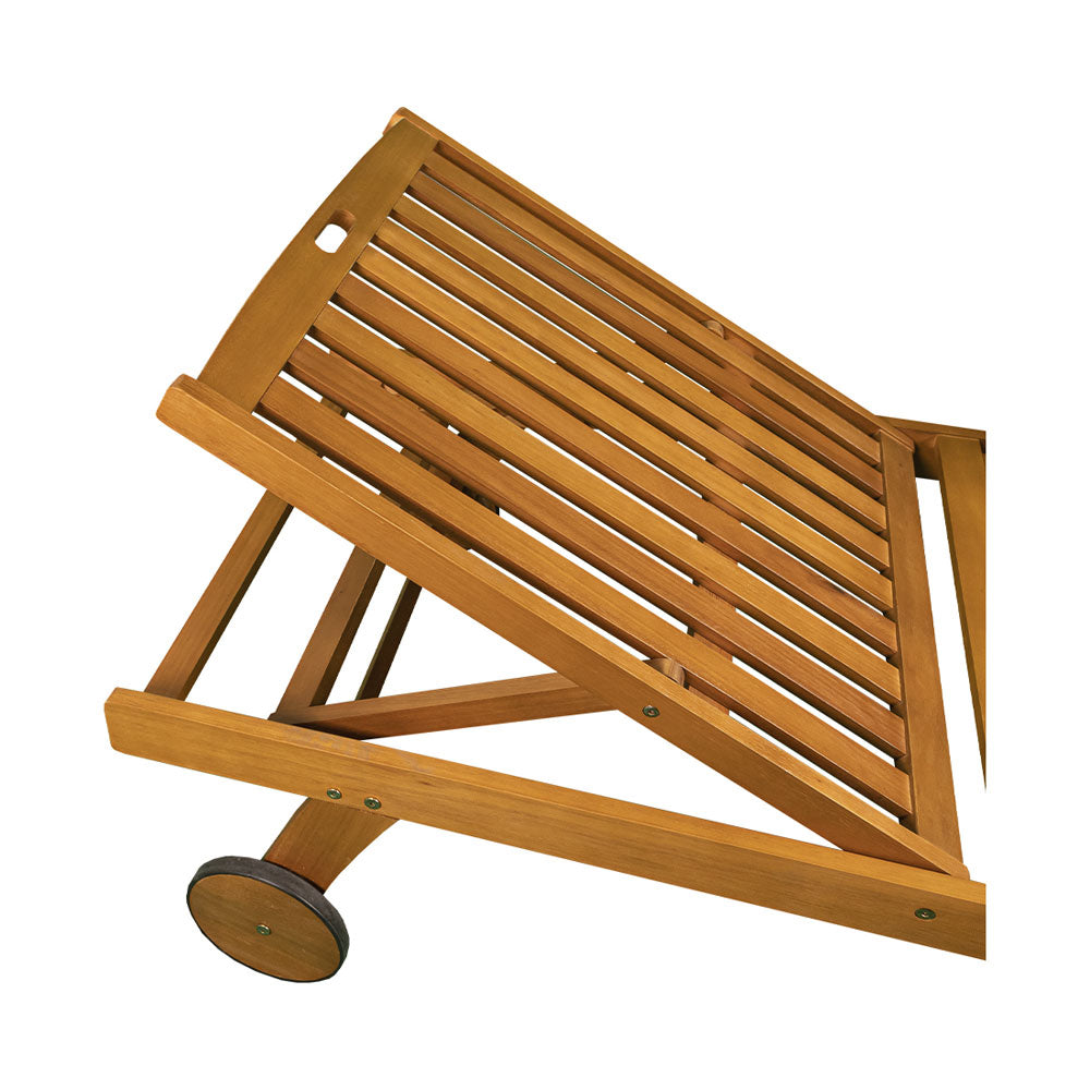 Contini Teak Sonnenliege mit Kissen