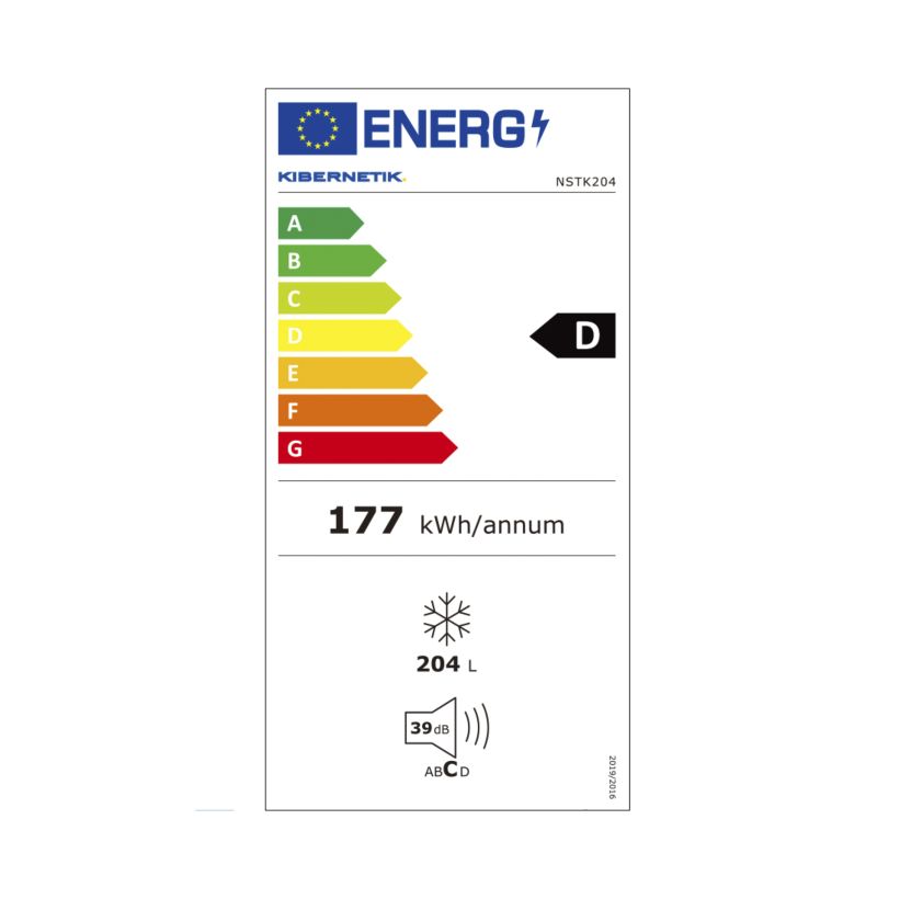 Kibernetik 204 Liter Tiefkühlschrank / Gefrierschrank ECO-Line no Frost