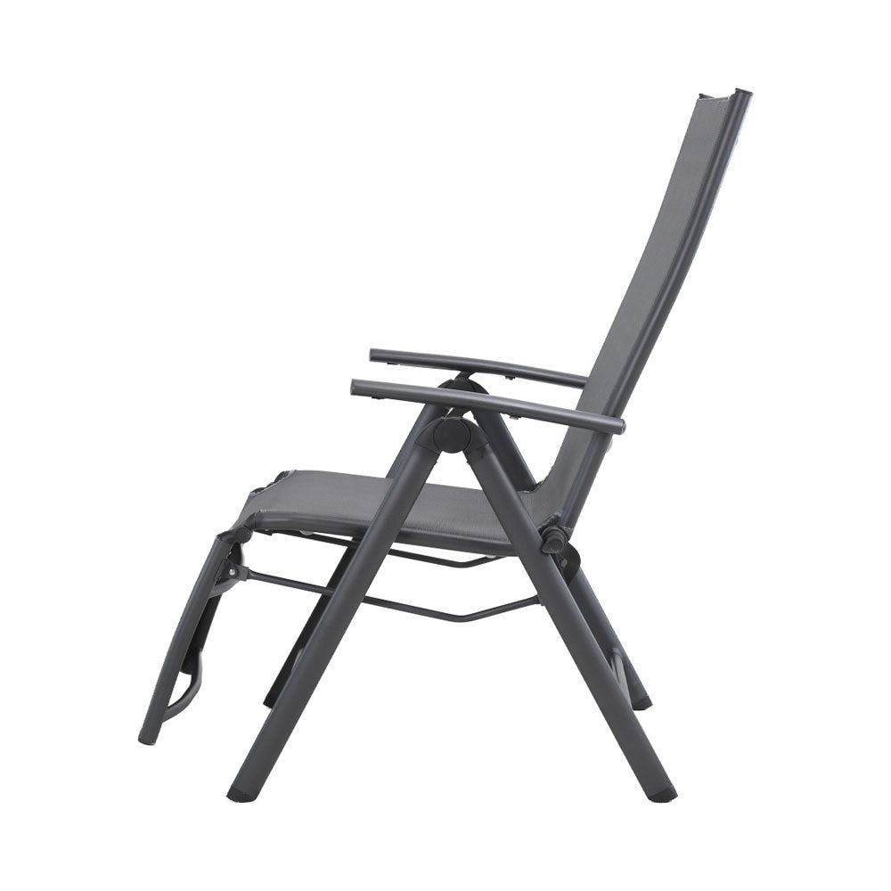 CONTINI Relaxliegestuhl anthrazit