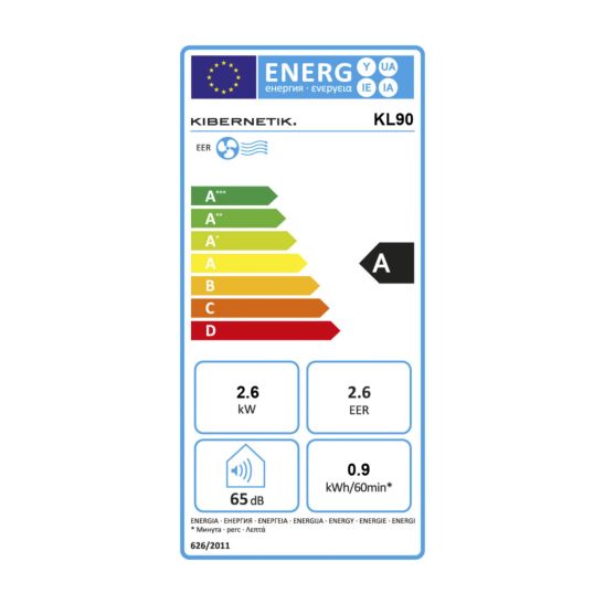 Kibernetik KL90 Klimagerät 2.6 kW mit WIFI
