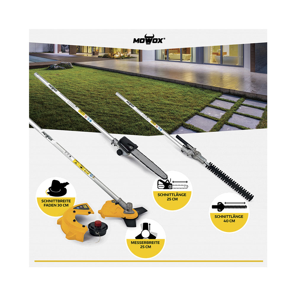 MOWOX Multi-Funktions-Motorsense 40V Akku Set 4in1 ohne Akku