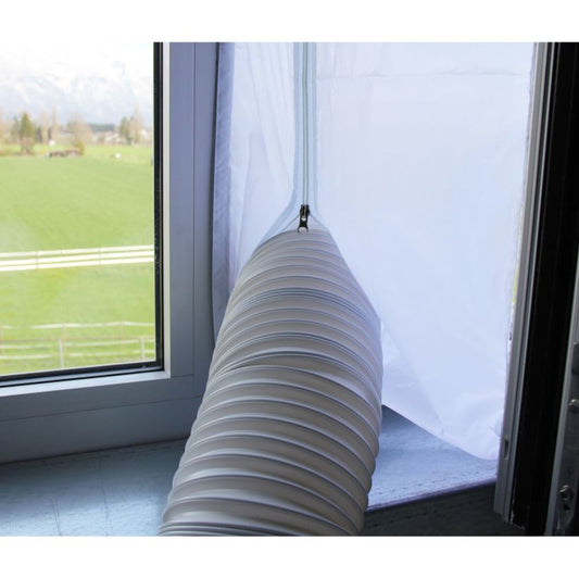 Kibernetik window sealing for mobile air conditioning units 