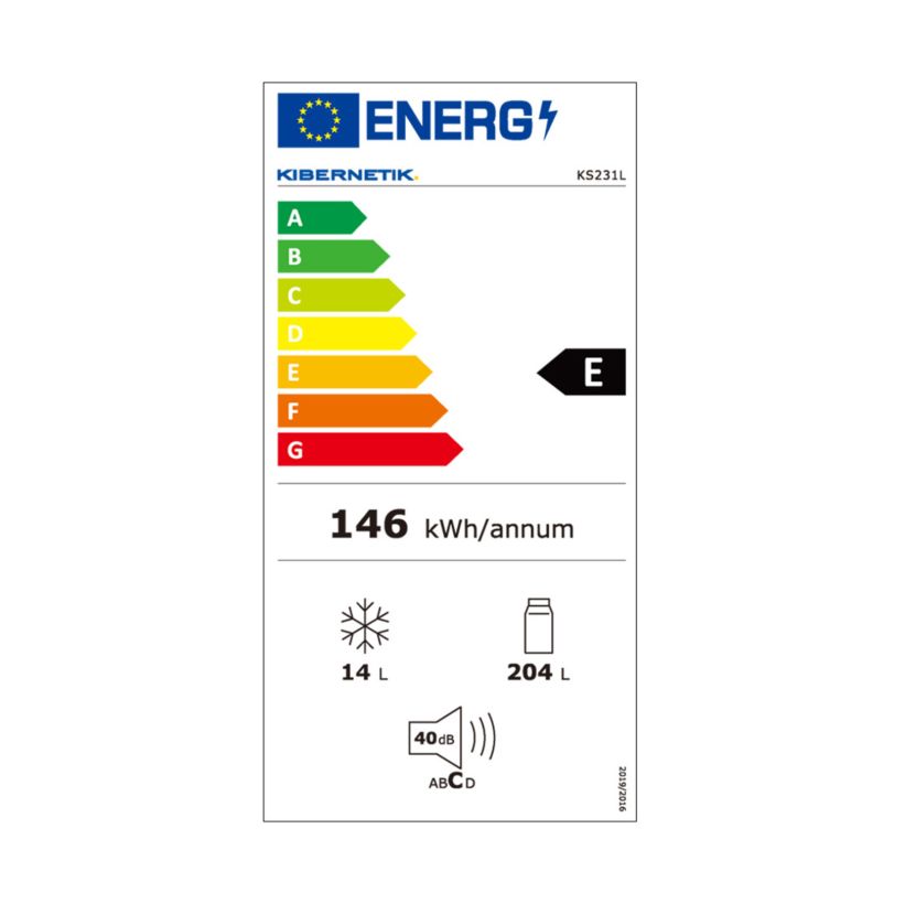 Kibernetik 218 litre KS231L fridge freezer 
