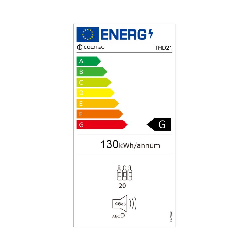 COLDTEC Weinkühlschrank 18 - 21 Flaschen 2 Zonen