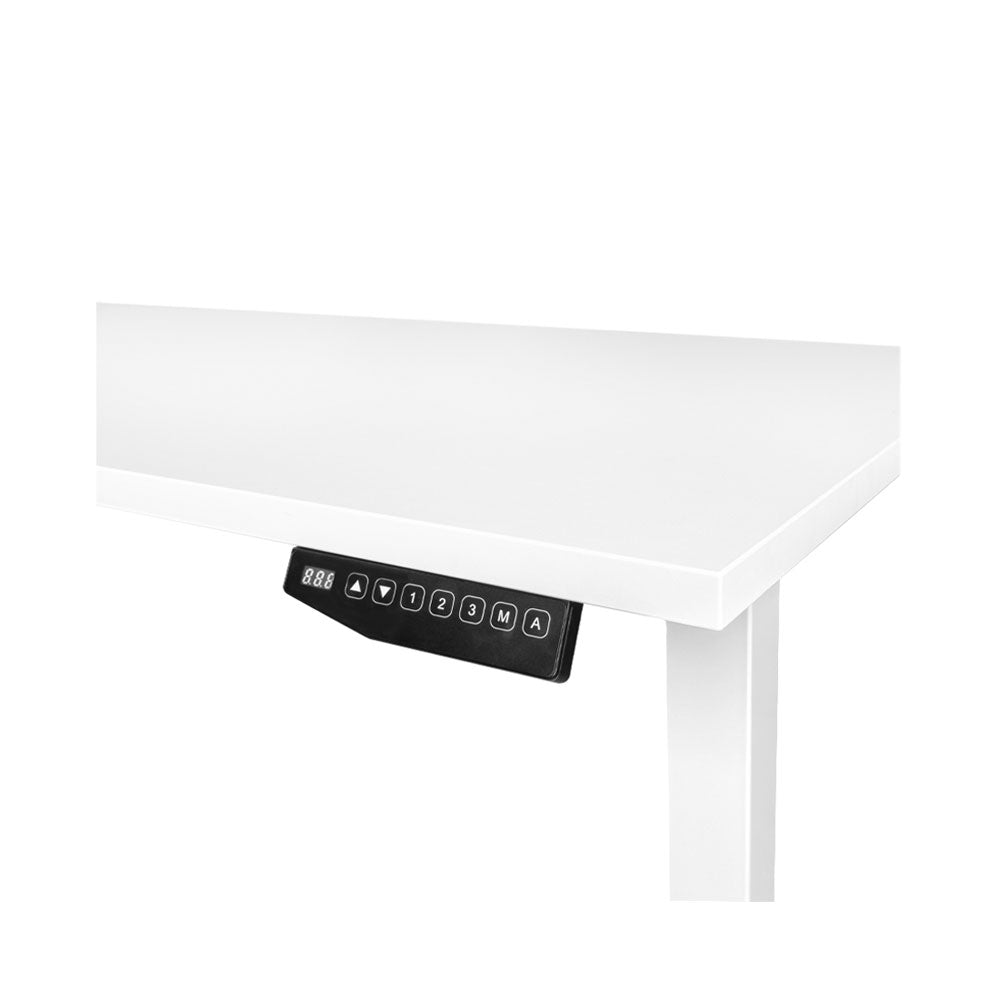 CONTINI höhenverstellbarer Bürotisch 160 x 80 cm weiss / Gestell weiss