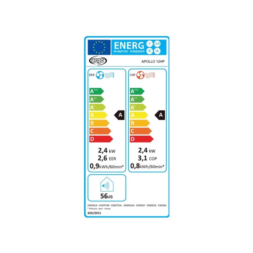 Argo Apollo Wand Klimagerät 2.6 kW ohne Aussengerät