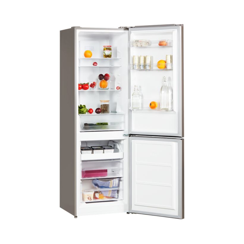 Kibernetik 293 litre fridge-freezer combination no frost chrome steel 