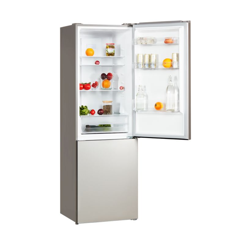 Kibernetik 293 litre fridge-freezer combination no frost chrome steel 