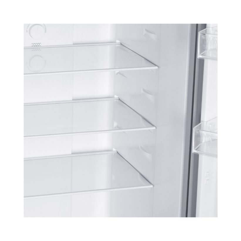 Kibernetik 293 litre fridge-freezer combination no frost chrome steel 