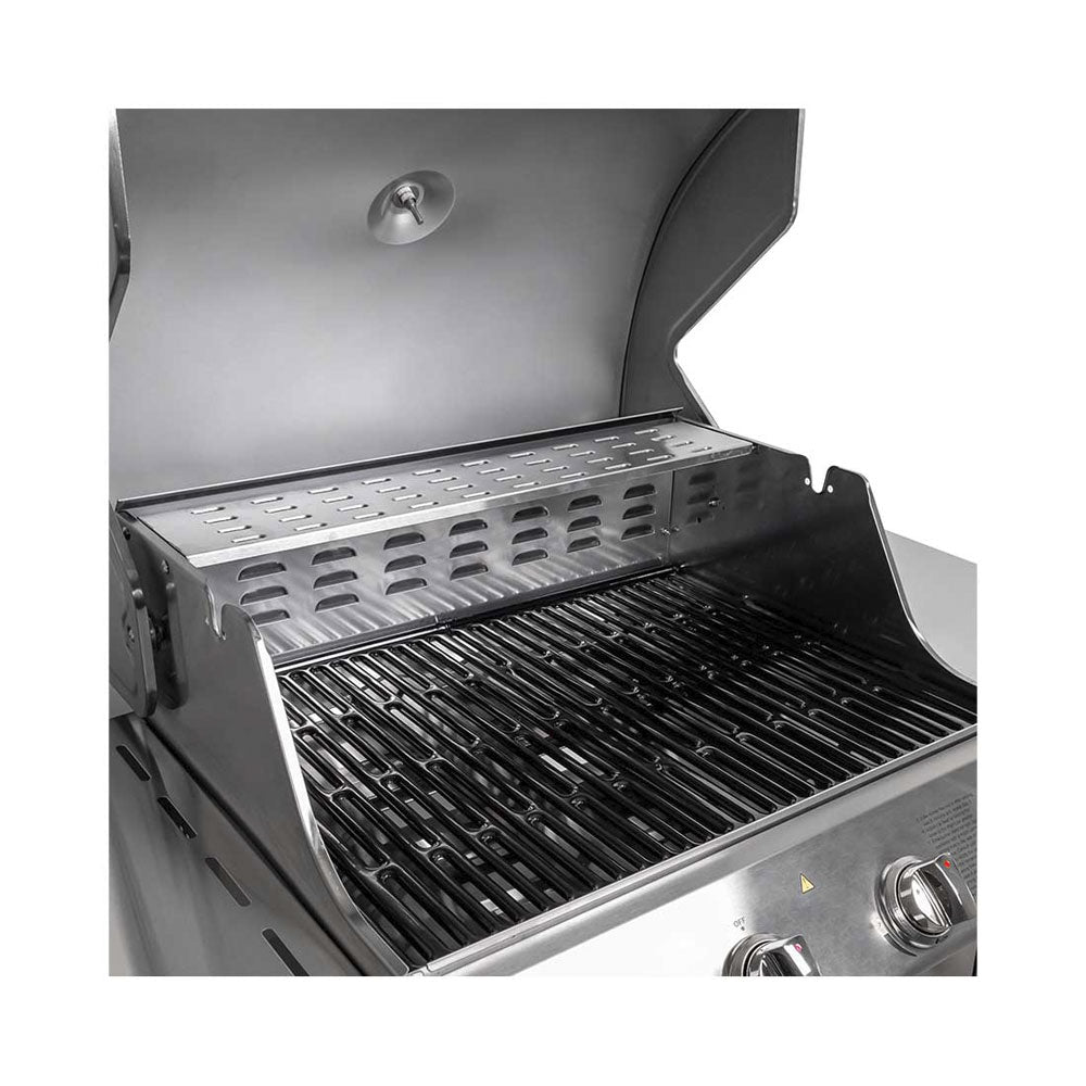 Mr. Grill 4 Brenner Chromstahl Gasgrill, inkl Gasschlauch und -Regler