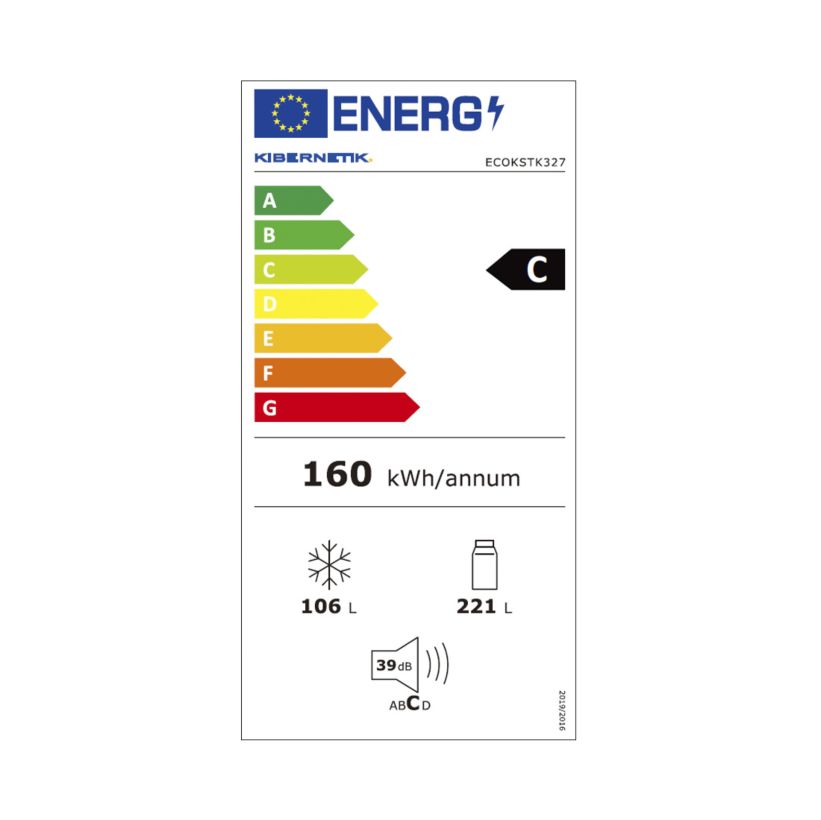 Kibernetik 327 Liter ECO KSTK327 Kühl-Gefrierkombination no Frost