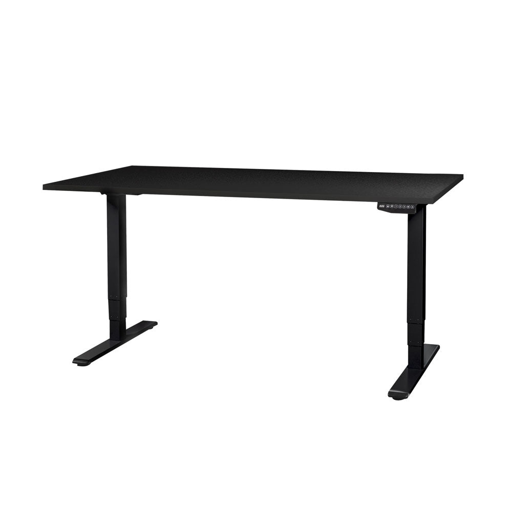 Contini höhenverstellbarer Bürotisch 160 x 80cm schwarz / Gestell schwarz