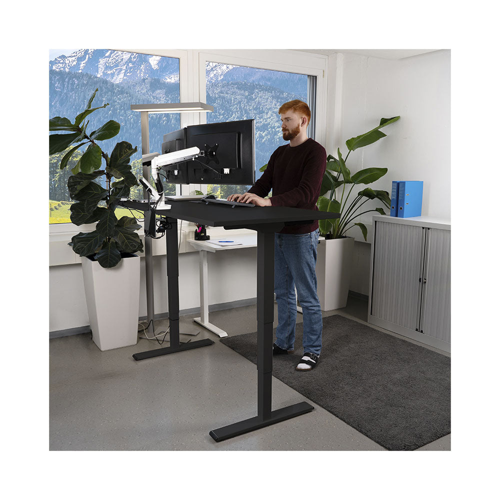 Contini höhenverstellbarer Bürotisch 160 x 80cm schwarz / Gestell schwarz