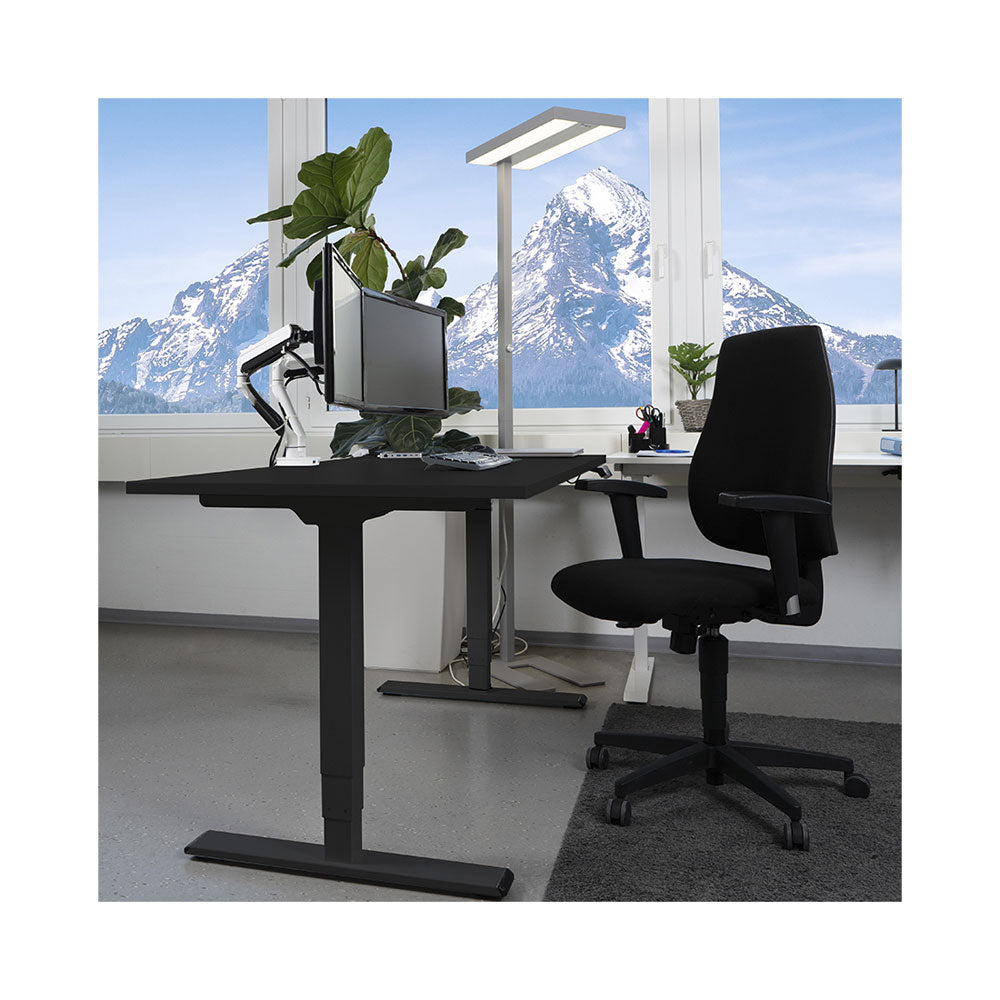 Contini höhenverstellbarer Bürotisch 160 x 80cm schwarz / Gestell schwarz