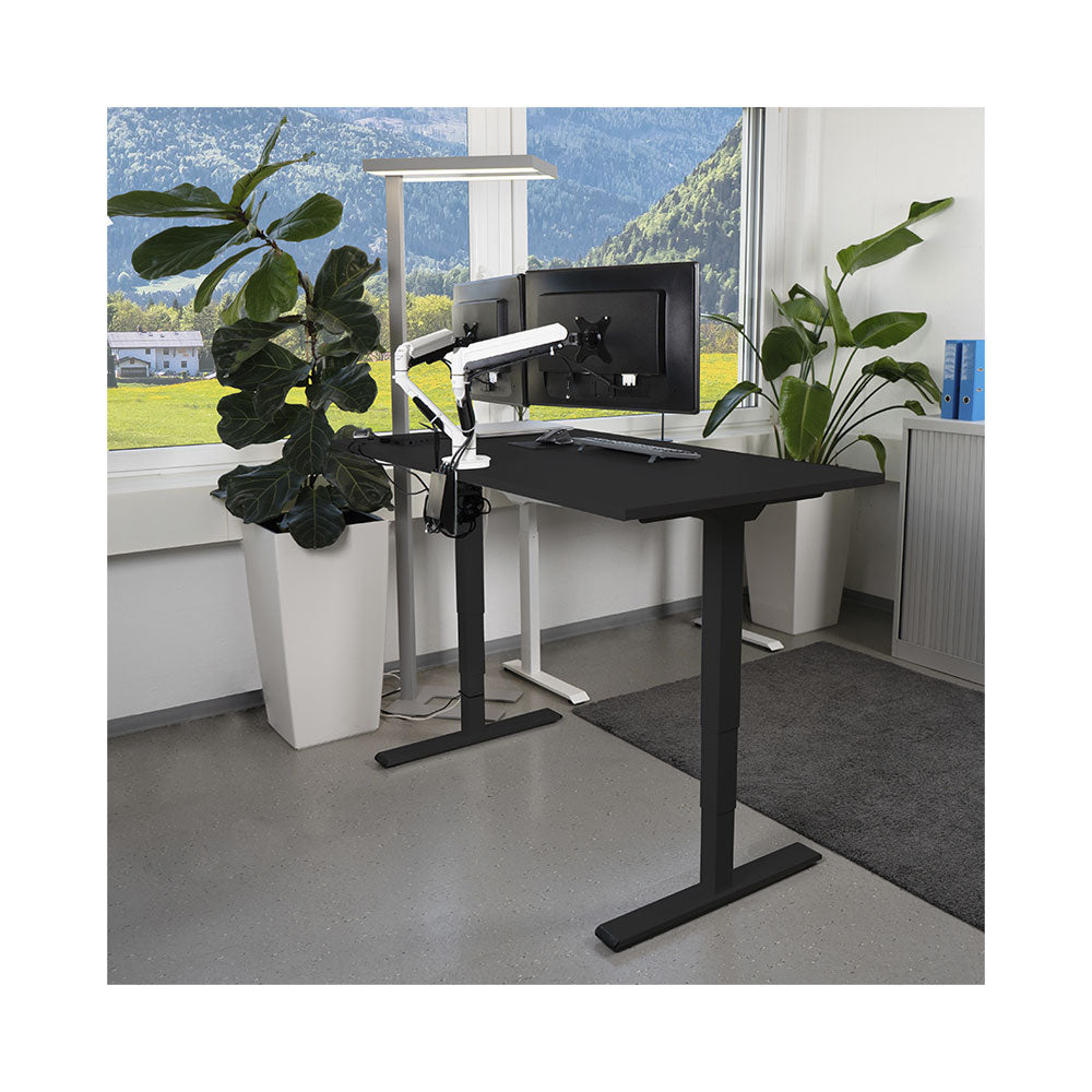 Contini höhenverstellbarer Bürotisch 160 x 80cm schwarz / Gestell schwarz